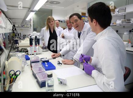 Chancellors discorso sugli investimenti nella scienza Foto Stock
