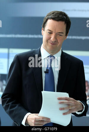 Chancellors discorso sugli investimenti nella scienza Foto Stock