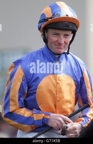 Jockey Seamie Hefferman durante le parrocchie di Newbridge Giornata di corsa della Famiglia all'Ippodromo di Curragh, County Kildare, Irlanda. PREMERE ASSOCIAZIONE foto. Data immagine: Lunedì 5 maggio 2014. Guarda la storia della PA CHE CORRE Curragh. Il credito fotografico dovrebbe essere: Liam McBurney/PA Wire Foto Stock