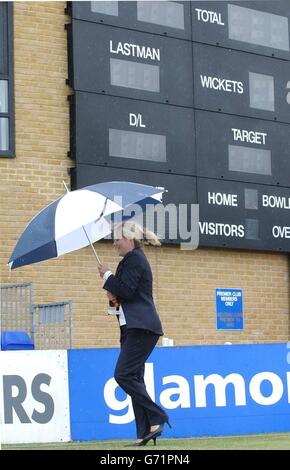 Glamorgan County Cricket pioggia Foto Stock