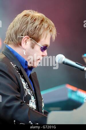 Elton John in concerto Foto Stock