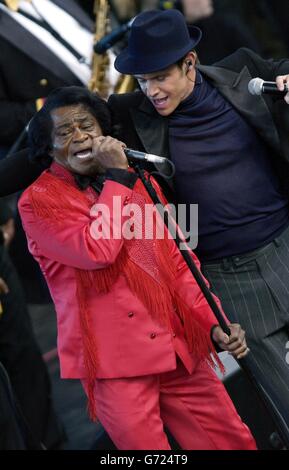 James Brown - Torcia Olimpica in concerto - Londra Foto Stock