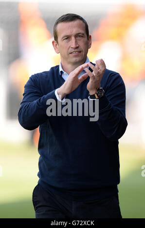 Calcio - Sky Bet League Two - Newport County v Rochdale - Rodney Parade. Justin Edinburgh, direttore della contea di Newport Foto Stock