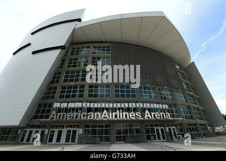 Vista sulla città - Miami. American Airlines Arena, sede dell'NBA Side Miami Heat Foto Stock