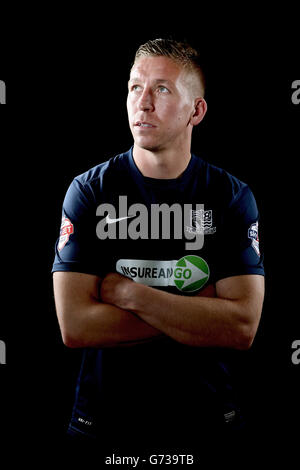 Calcio - Sky Bet League Two - Southend United Play Off Feature 2013/14 - Southend United Training Ground. Freddy Eastwood, Southend Foto Stock