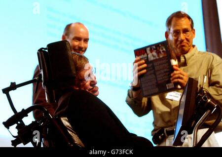 Stephen Hawking buchi neri Foto Stock