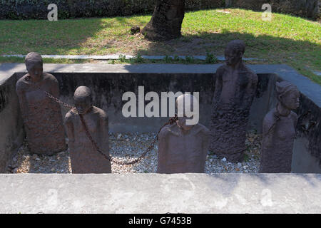 Schiavi, commercio di schiavi, memorial Place, Città Vecchia e Città Sanzibar, Tanzania Africa Foto Stock