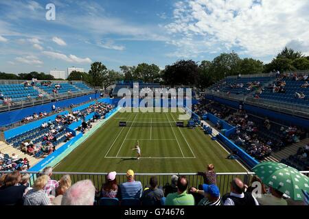 Tennis - AEGON Classic 2014 - giorno uno - Edgbaston Priory Club. Mona Barthel prende Ajla Tomljanovic nel primo round dell'AEGON Classic all'Edgbaston Priory Club di Birmingham. Foto Stock