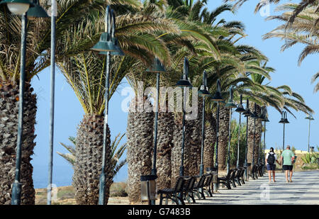 Foto d'inventario della passeggiata a Praia da Luz, Portogallo. Foto Stock