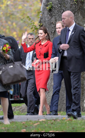 Kate Middleton, la duchessa di Cambrige, visto durante il giorno otto del tour reale ufficiale di Australia e Nuova Zelanda. Foto Stock