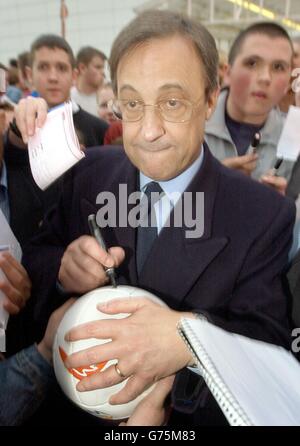 Florentino Perez arriva a Glasgow Foto Stock