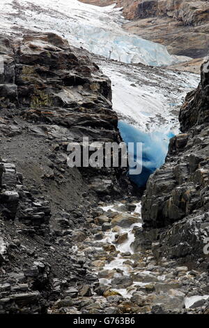 Ghiacciaio, Kjenndalsbreen, Loendal, Norvegia Foto Stock