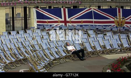 In Inghilterra la ventola a Eastbourne Tennis Foto Stock