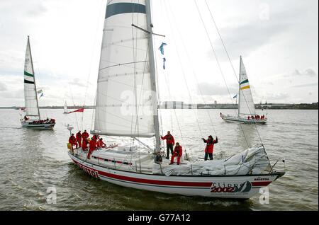 Il Clipper 2002 il giro del mondo in barca a vela Foto Stock