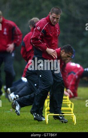 Inghilterra Rugby Team Training Foto Stock