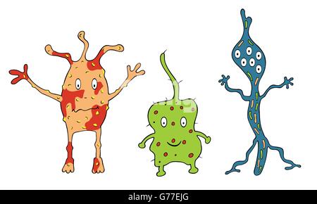 Illustrazione di germi diversi Illustrazione Vettoriale