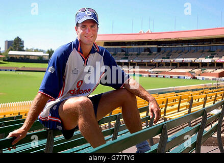 Michael Vaughan presso l'Adelaide Oval Foto Stock