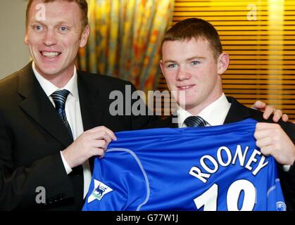 Wayne Rooney - Everton firma Foto Stock