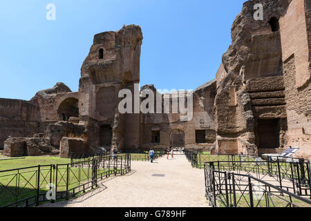 Ruderi di antiche terme romane di Caracalla, Roma, Italia. Foto Stock