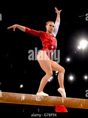 Sport - 2014 Giochi del Commonwealth - giorno nove. Elsabeth Black del Canada sulla sua strada per vincere l'oro durante la finale del fascio delle donne Foto Stock