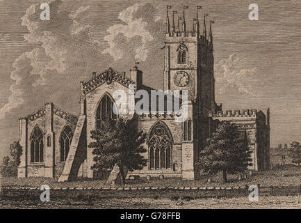 Chiesa di Banbury, Oxfordshire. GROSE, antica stampa 1776 Foto Stock