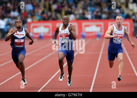 Birmingham, Regno Unito. Il 25 giugno, 2016. James Dasaolu100m uomini finale, 2016 del Campionato Britannico, Birmingham Alexander Stadium Regno Unito. Credito: Simon Balson/Alamy Live News Foto Stock