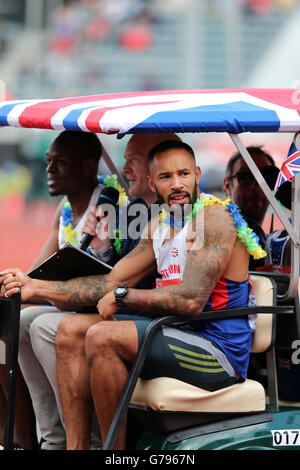 Birmingham, Regno Unito. Il 25 giugno, 2016. James Ellington100m uomini finale, 2016 del Campionato Britannico, Birmingham Alexander Stadium Regno Unito. Credito: Simon Balson/Alamy Live News Foto Stock