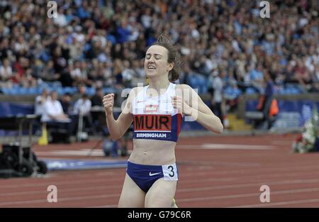 Birmingham, Regno Unito. Il 26 giugno, 2016. Laura Muir vince il Womens 1500m. British Athletics Championships. Alexander Stadium. Birmingham. Regno Unito. 26/06/2016. Credito: Sport In immagini/Alamy Live News Foto Stock