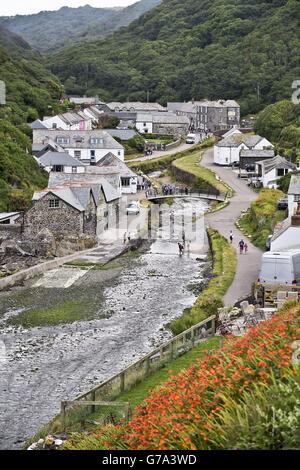 Boscastle inondazioni anniversario Foto Stock