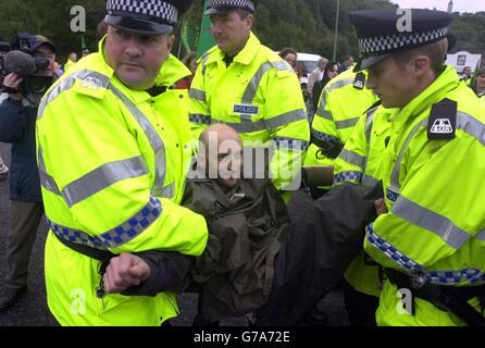 Faslane protesta nucleare Foto Stock