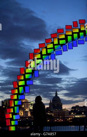 Super AMOLED Mezzanotte Rainbow Foto Stock