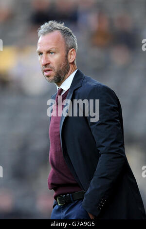 Calcio - Sky Bet League One - Notts County v Colchester United - Meadow Lane. Il direttore della contea di Notts Shaun Derry Foto Stock