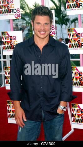 Nick Lachey arriva per i MTV Video Music Awards all'American Airlines Arena di Miami, Florida, Stati Uniti. Foto Stock