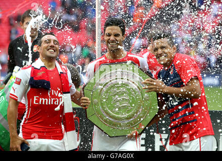 Calcio - FA scudo comunitario 2014 - Arsenal v Manchester City - Wembley Stadium Foto Stock