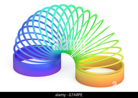 Giocattolo a molla, molla colorata in plastica, rendering 3d Foto stock -  Alamy