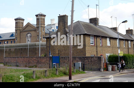 Una visione generale delle scrub di HMP Wormwood a Hammersmith, che è stata pesantemente criticata dagli ispettori dopo che è stata trovata non sicura, 'sporca? In luoghi e sotto-resourced. Foto Stock