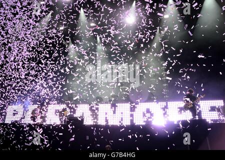 Leeds Festival 2014 - 2° giorno. Paramore si esibisce durante il secondo giorno del Leeds Festival a Bramham Park, Leeds. Foto Stock