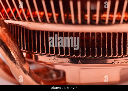 Macro di cpu cooler, Extra close up Foto Stock