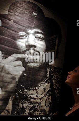 Jimi presso il marquee mostra Foto Stock