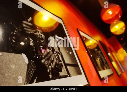 Jimi presso il marquee mostra Foto Stock