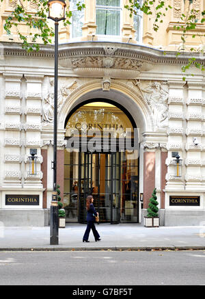 Foto d'inventario del Corinthia Hotel, a Whitehall Place, nel centro di Londra. Foto Stock