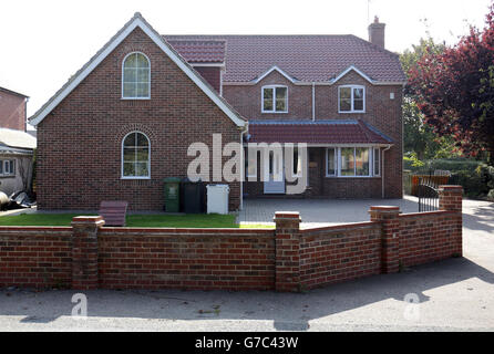 Vista generale di Chapel Briars a Hemsby, Norfolk pensato per essere la casa parentale di Hannah Witheridge, che è stato trovato assassinato su una spiaggia tailandese oggi. Foto Stock