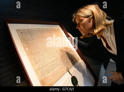 Magna Carta in Galleria del Patrimonio - Londra Foto Stock