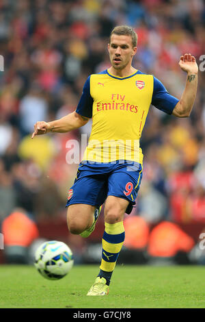 Calcio - Barclays Premier League - Aston Villa v Arsenal - Villa Park. Lukas Podolski, Arsenale. Foto Stock