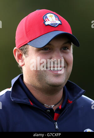 Golf - 40° Ryder Cup - primo giorno di pratica - Gleneagles. Patrick Reed degli Stati Uniti Foto Stock