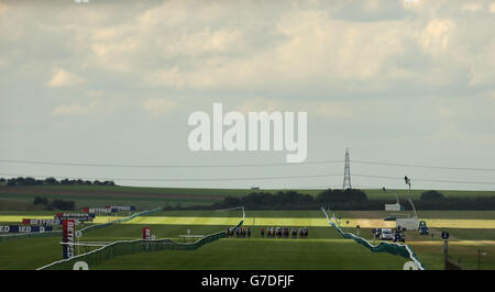 Corse ippiche - Betfred Cesarewitch Sabato - circuito di Newmarket. Una vista generale del Betfred TV Stakes a Newmarket Racecourse. Foto Stock