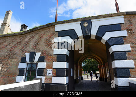 Ingresso al ' piccola fortezza ', Terezín (Theresienstadt), Repubblica Ceca Ustecky, Aussiger Regione Usti nad Labem regione, Foto Stock