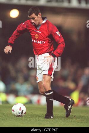 Calcio. Quarta prova della Coca Cola Cup. Leicester City / Manchester United. Simon Davies, Manchester United Foto Stock