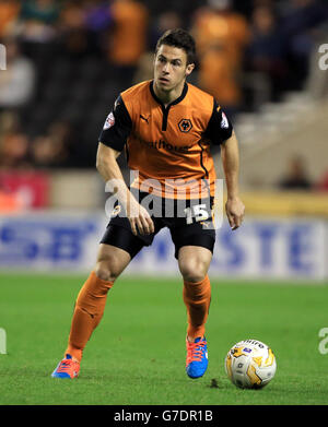 Wolverhampton Wanderers' Tommy Rowe, durante la partita del campionato Sky Bet al Molineux, Wolverhampton. Foto Stock