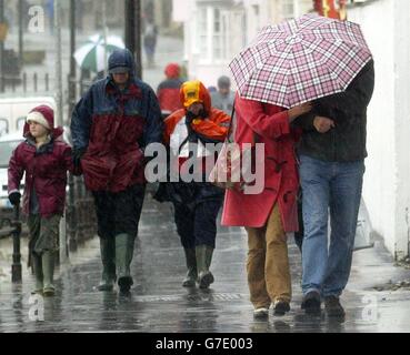 Tempeste in Lyme Regis Foto Stock